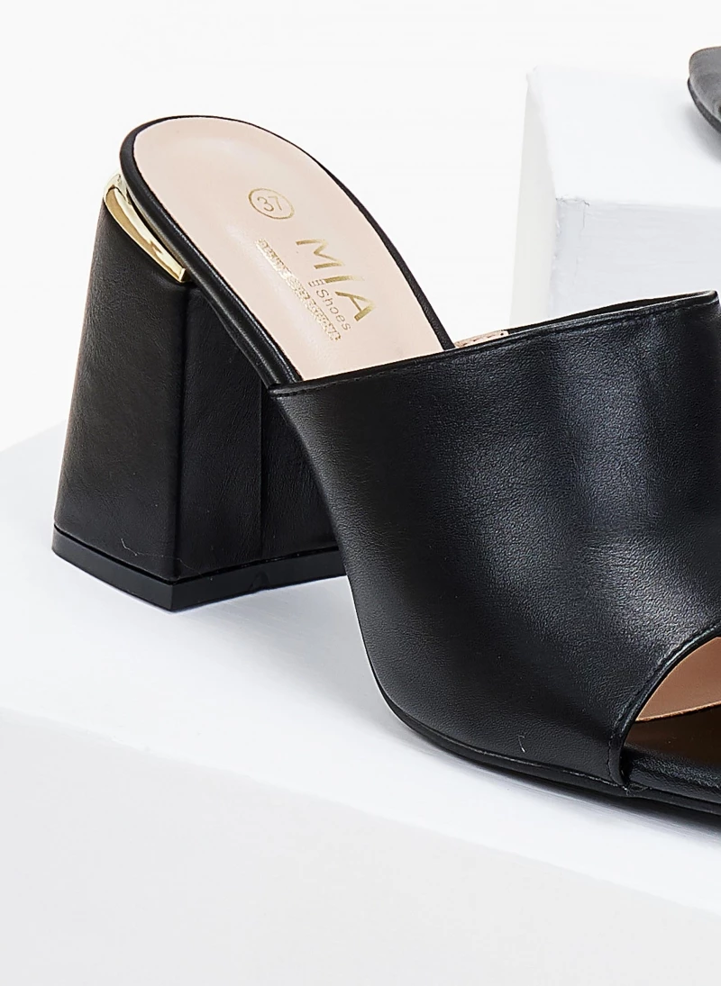 The Fashion Project Mules με μεταλλική λεπτομέρεια - Μαύρο - Image 5