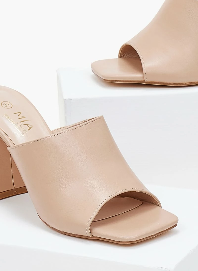 The Fashion Project Mules με μεταλλική λεπτομέρεια - Μπεζ - Image 3