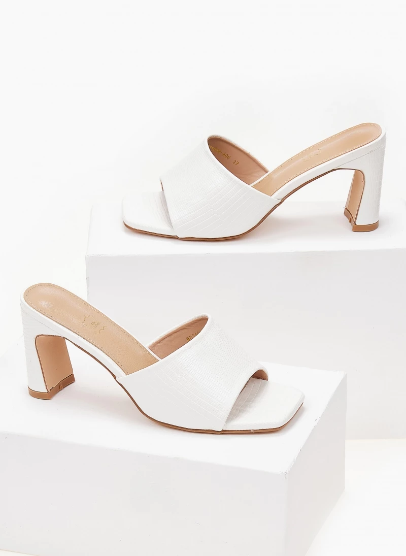 The Fashion Project Mules με Pattern στη φάσα - Λευκό - Image 3