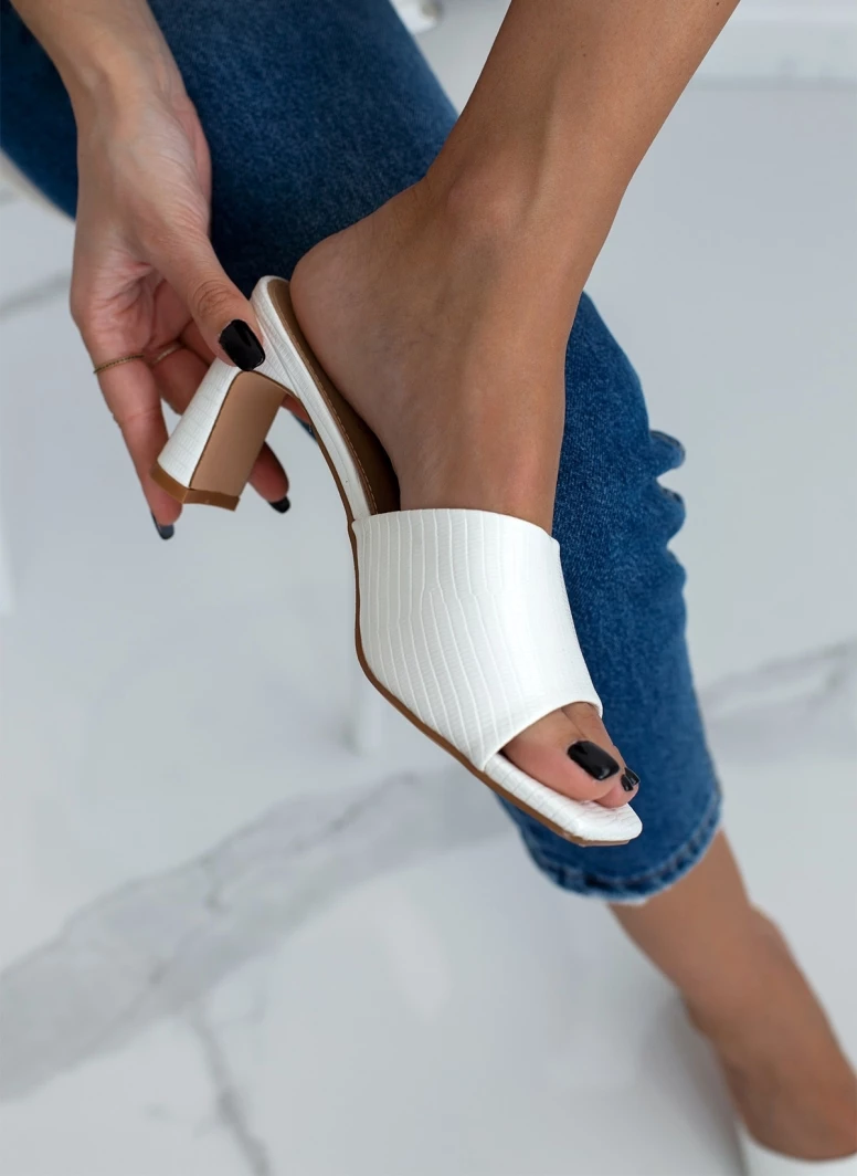 The Fashion Project Mules με Pattern στη φάσα - Λευκό - Image 7