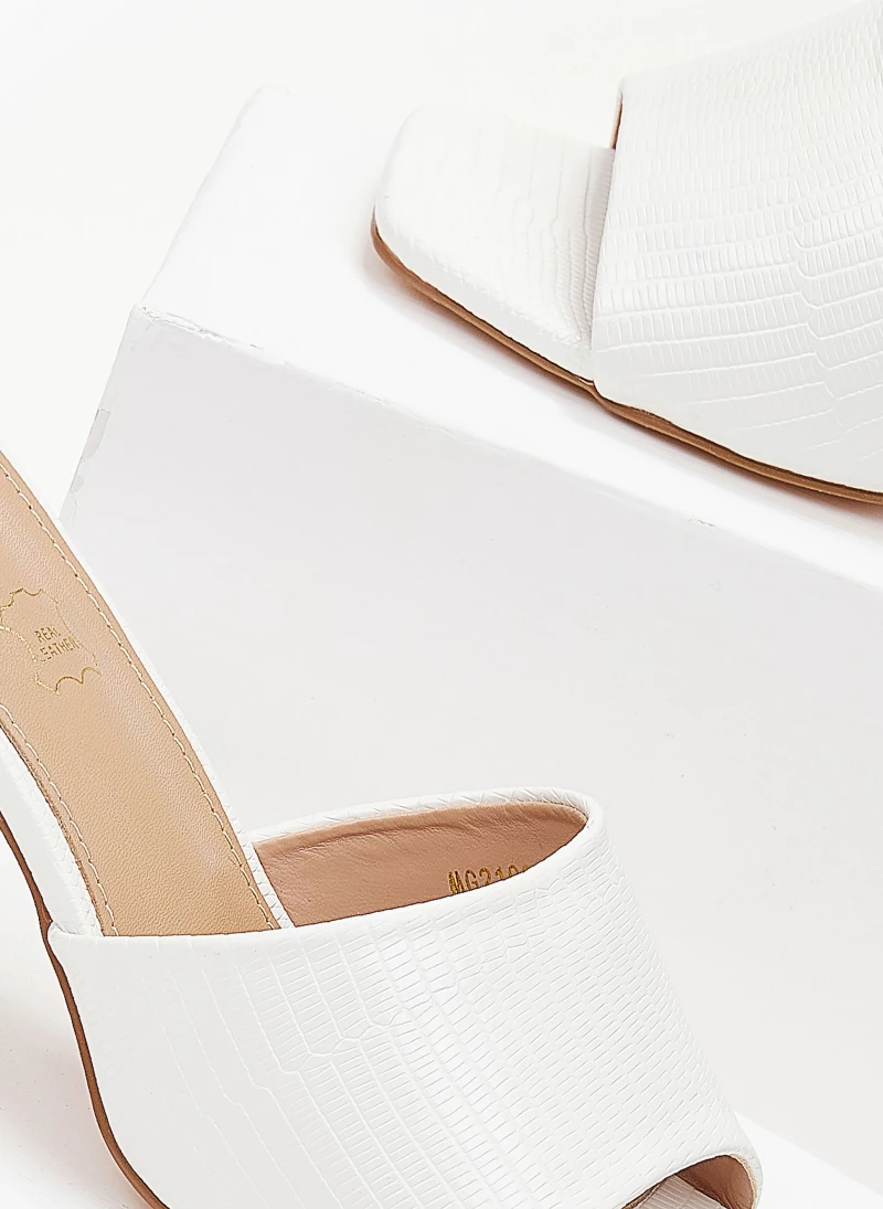 The Fashion Project Mules με Pattern στη φάσα - Λευκό - Image 5