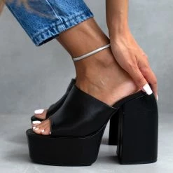 The Fashion Project Mules με Platform σόλα - Μαύρο