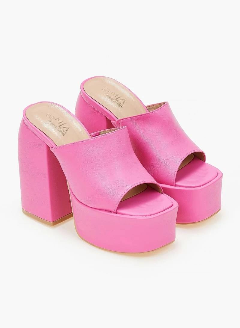 The Fashion Project Mules με Platform σόλα - Φούξια - Image 6
