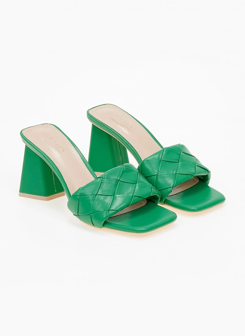 The Fashion Project Mules με πλεκτό σχέδιο στη φάσα - Πράσινο - Image 3