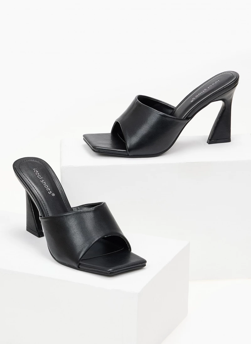The Fashion Project Mules με ψηλό ιδιαίτερο τακούνι - Μαύρο - Image 3