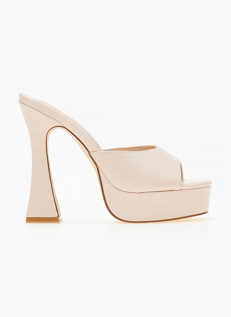 The Fashion Project Mules με τακούνι καμπάνα - Μπεζ - Image 2