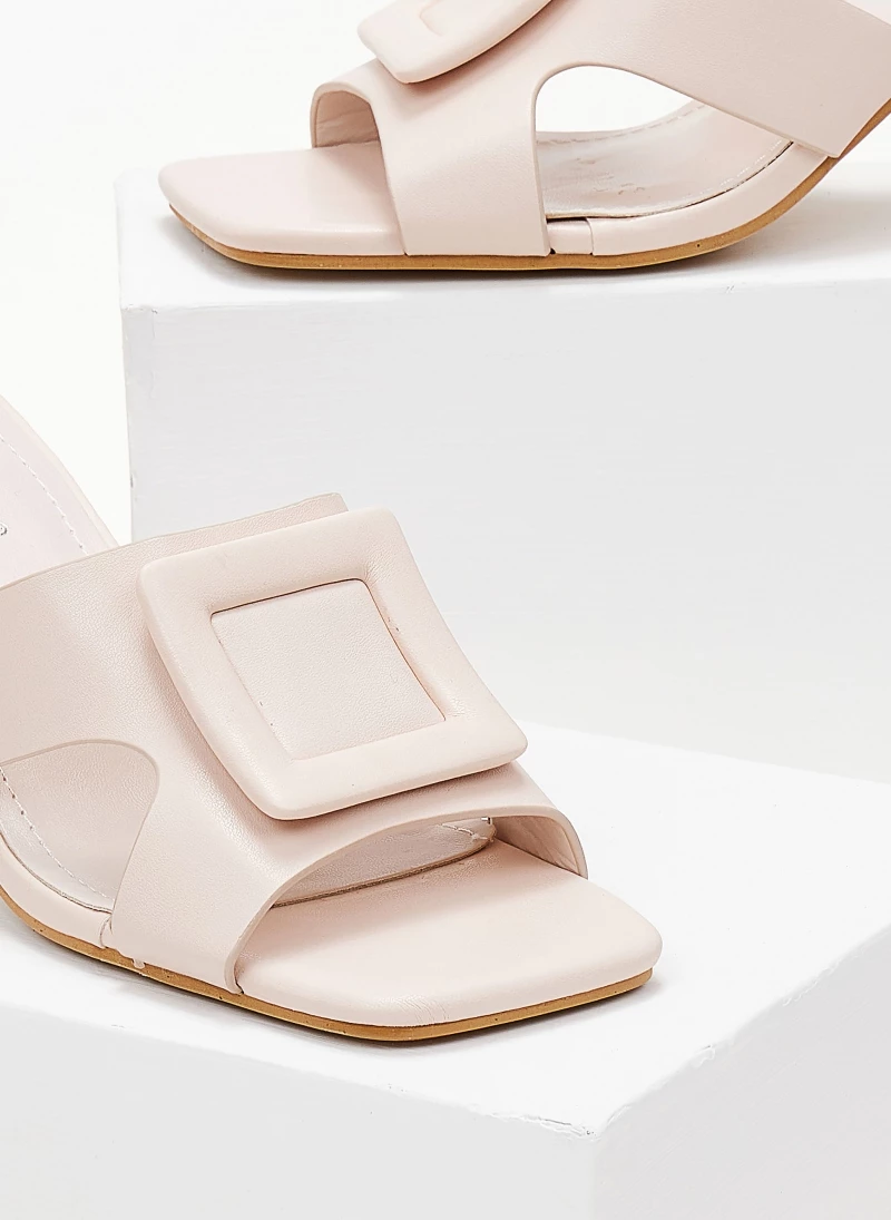 The Fashion Project Mules με τετράγωνη αγκράφα - Μπεζ - Image 3