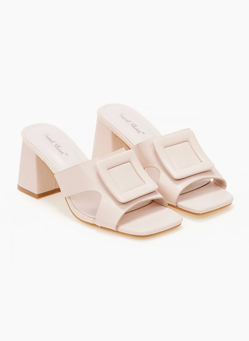 The Fashion Project Mules με τετράγωνη αγκράφα - Μπεζ - Image 4