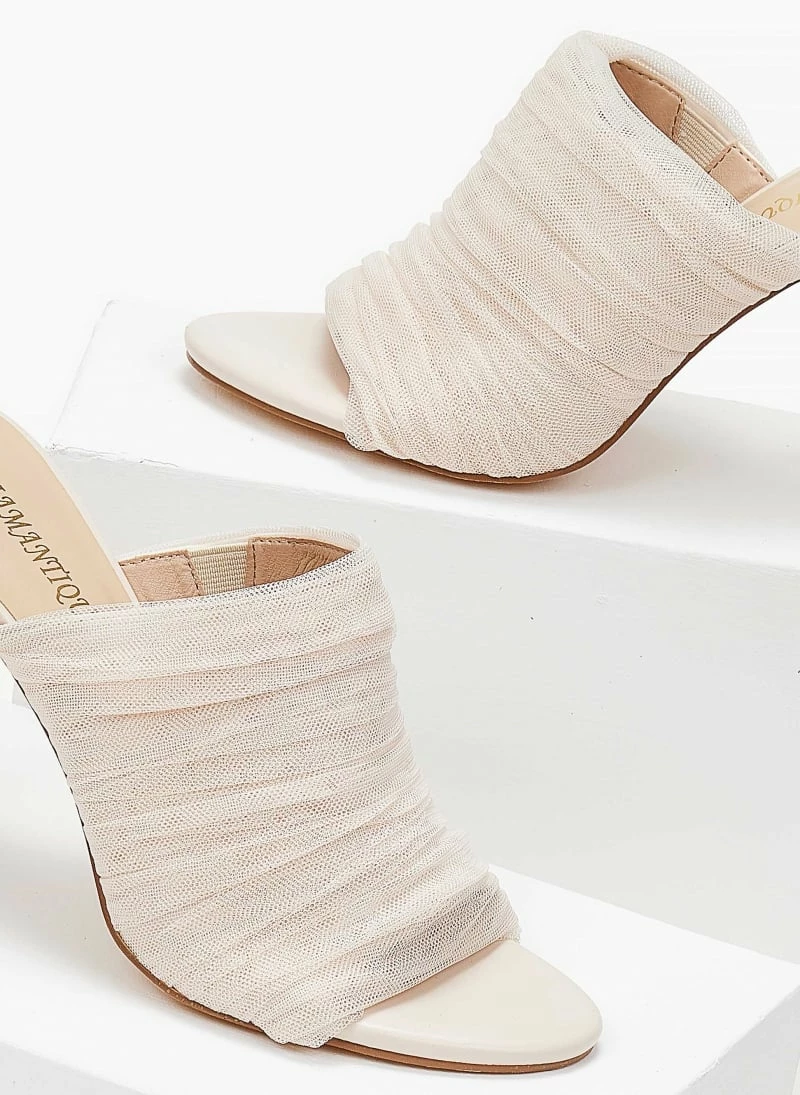 The Fashion Project Mules με τούλι - Μπεζ - Image 3