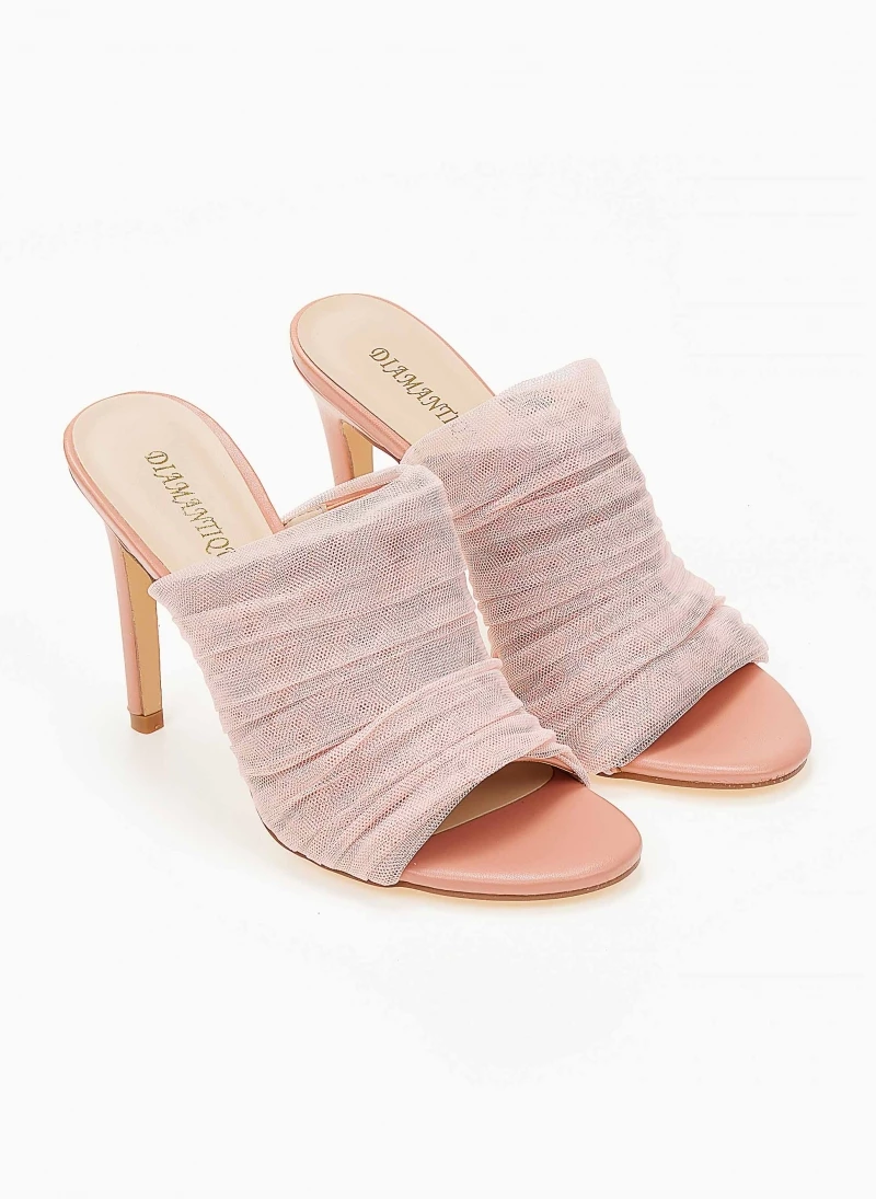 The Fashion Project Mules με τούλι - Ροδακινί - Image 6