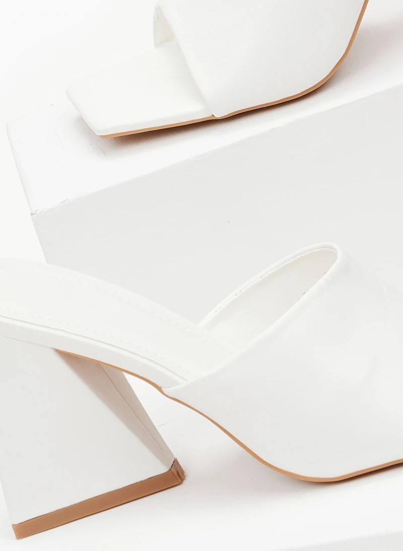 The Fashion Project Mules με τρίγωνο τακούνι - Λευκό - Image 5