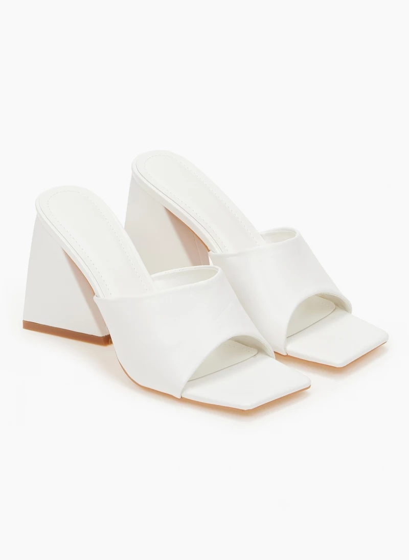 The Fashion Project Mules με τρίγωνο τακούνι - Λευκό - Image 6