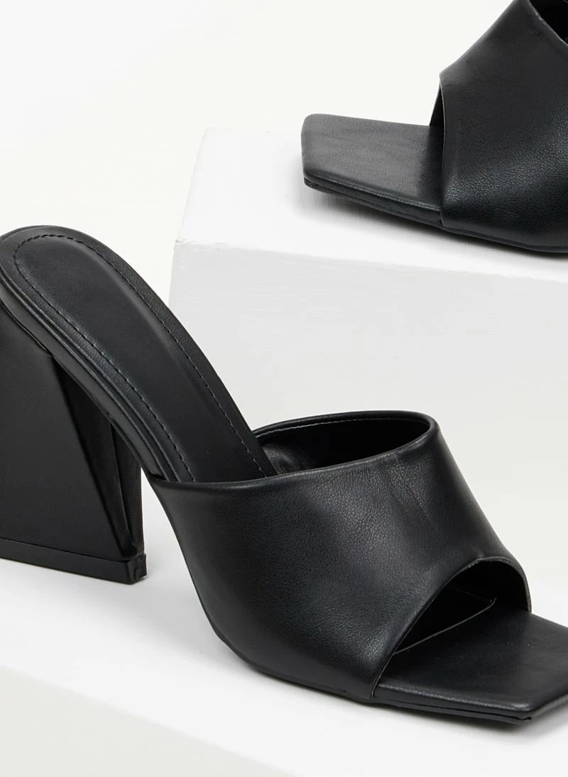 The Fashion Project Mules με τρίγωνο τακούνι - Μαύρο - Image 3