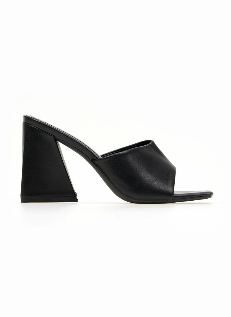 The Fashion Project Mules με τρίγωνο τακούνι - Μαύρο