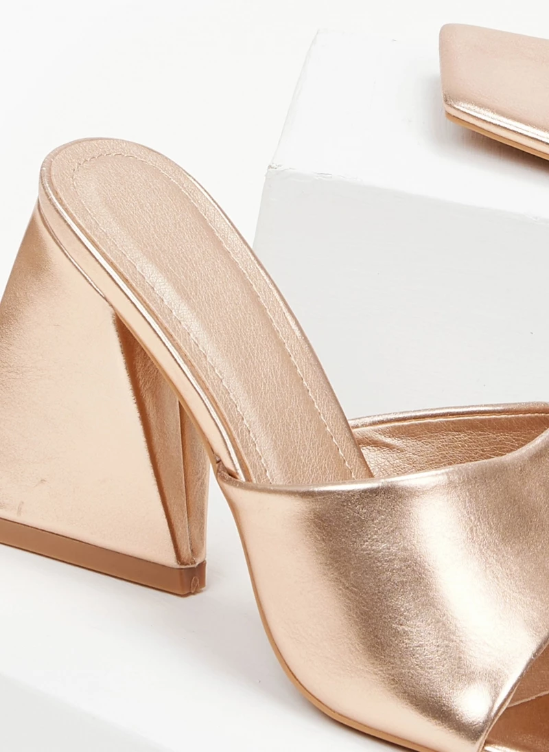The Fashion Project Mules με τρίγωνο τακούνι - Χαλκός - Image 3