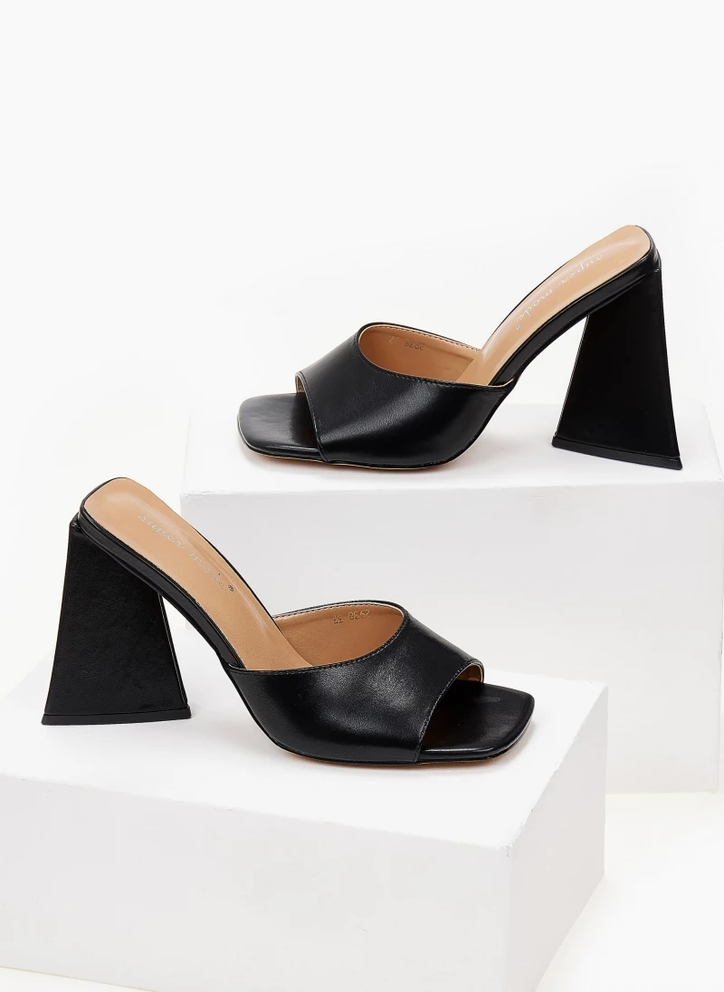 The Fashion Project Mules με τρίγωνο τακούνι - Μαύρο - Image 3