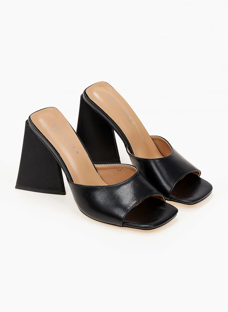 The Fashion Project Mules με τρίγωνο τακούνι - Μαύρο - Image 5