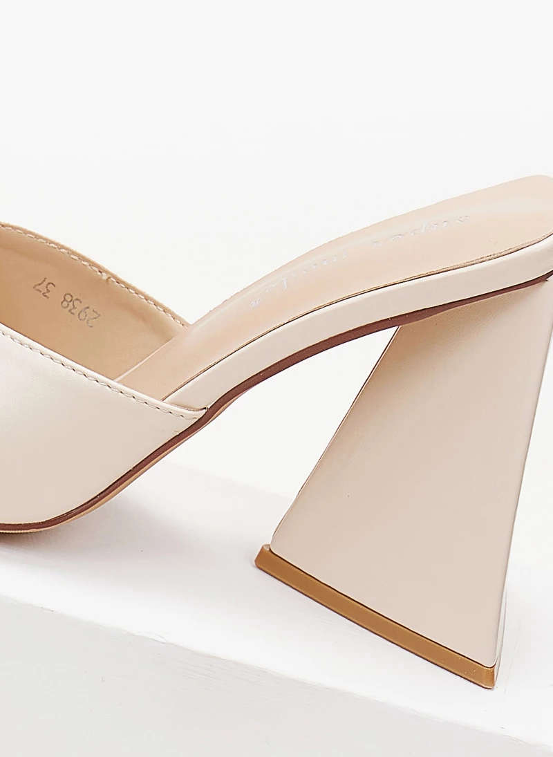The Fashion Project Mules με τρίγωνο τακούνι - Μπεζ - Image 3