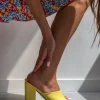The Fashion Project Mules με χοντρό τακούνι - Κίτρινο