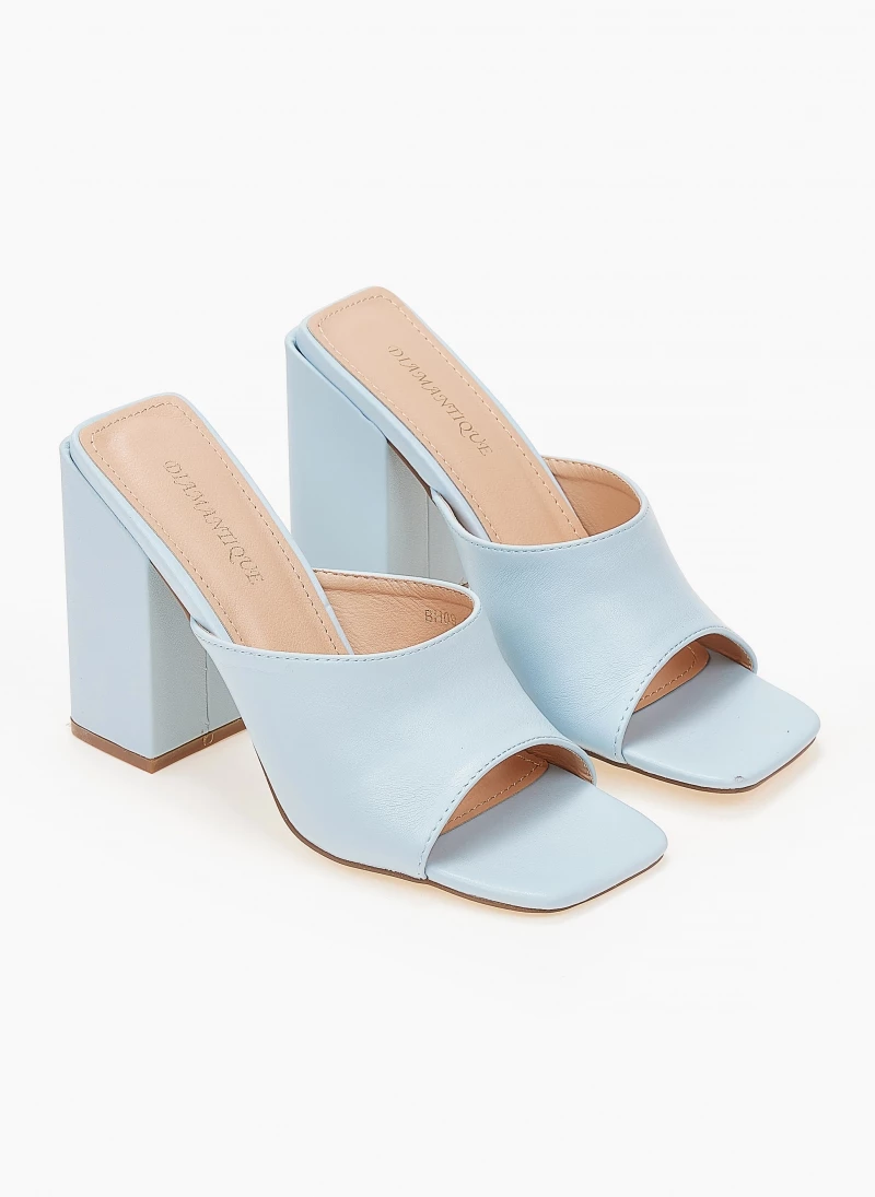The Fashion Project Mules με χοντρό τακούνι - Γαλάζιο - Image 5