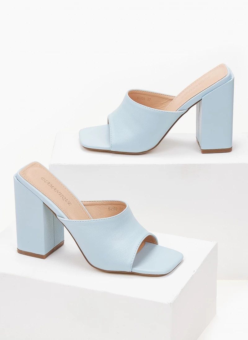 The Fashion Project Mules με χοντρό τακούνι - Γαλάζιο - Image 3
