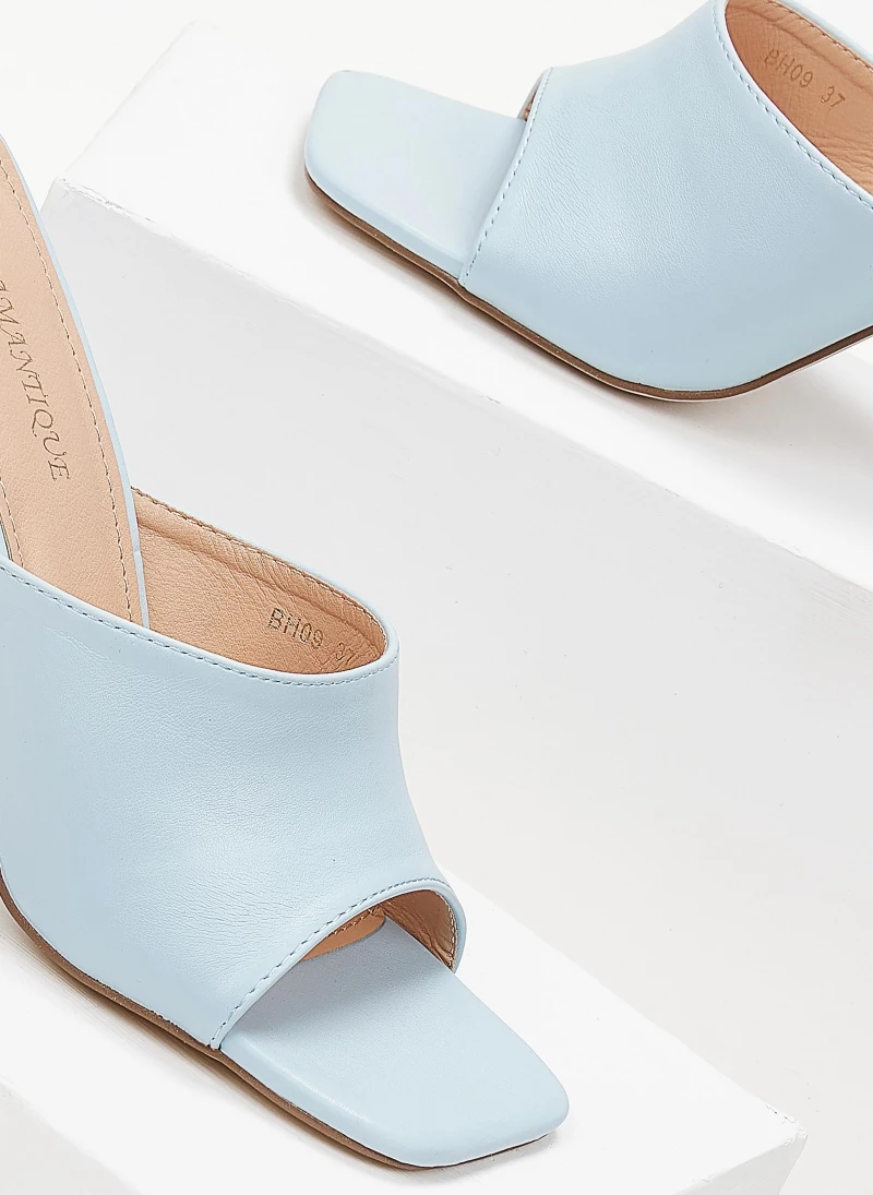 The Fashion Project Mules με χοντρό τακούνι - Γαλάζιο - Image 6