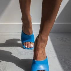 The Fashion Project Mules με χοντρό τακούνι - Μπλε