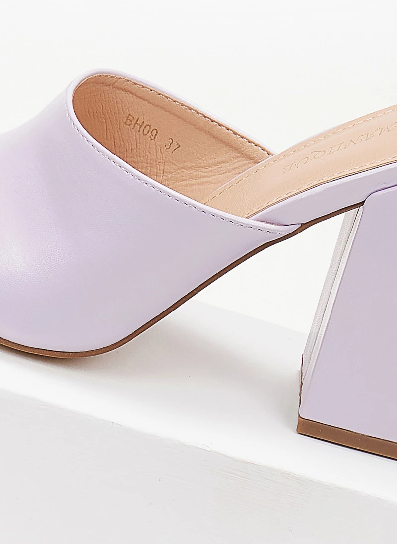 The Fashion Project Mules με χοντρό τακούνι - Λιλά - Image 5