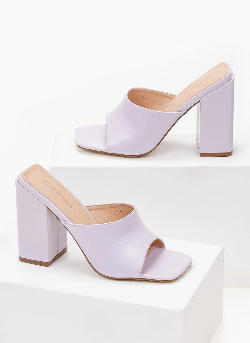 The Fashion Project Mules με χοντρό τακούνι - Λιλά - Image 3