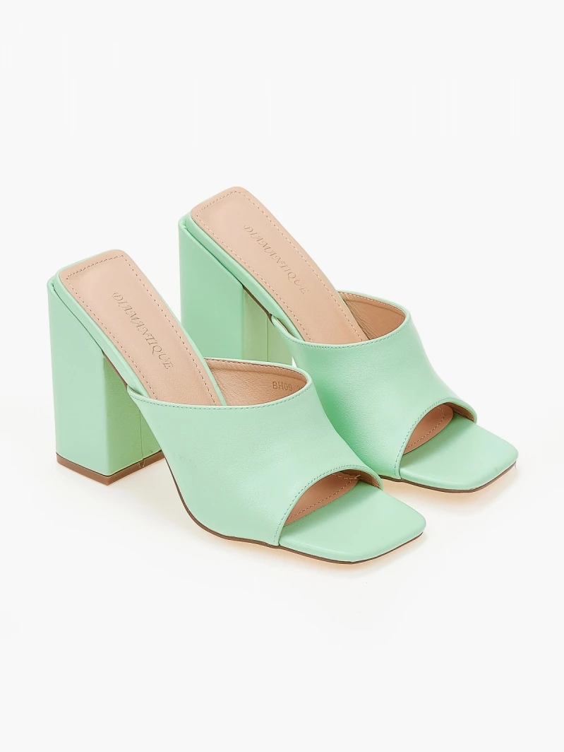 The Fashion Project Mules με χοντρό τακούνι - Μέντα - Image 5