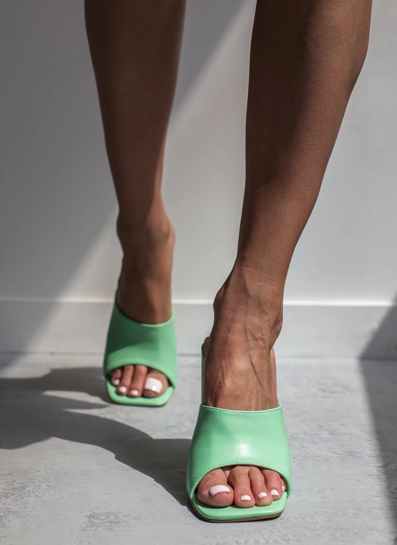 The Fashion Project Mules με χοντρό τακούνι - Μέντα - Image 4