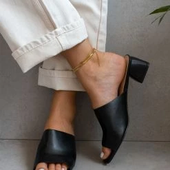 The Fashion Project Mules με χωστή φάσα - Μαύρο