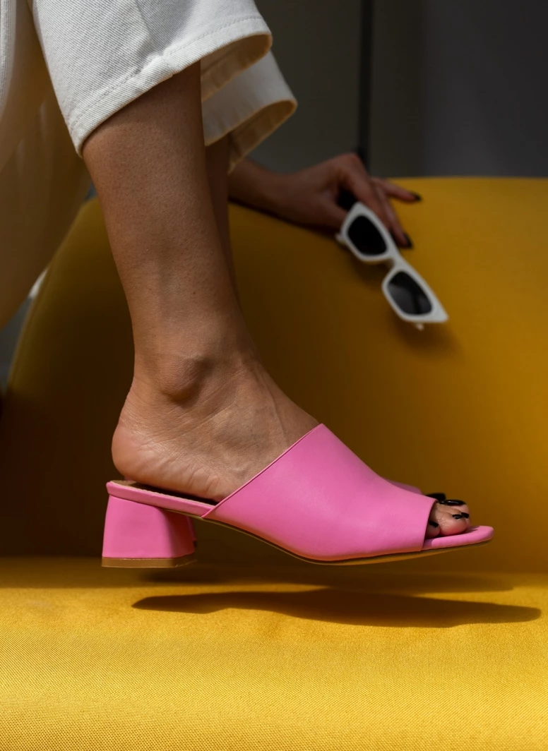 The Fashion Project Mules με χωστή φάσα - Φούξια