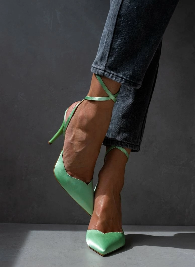 Γόβες μυτερές με δέσιμο Tfp - Βεραμάν - Image 4