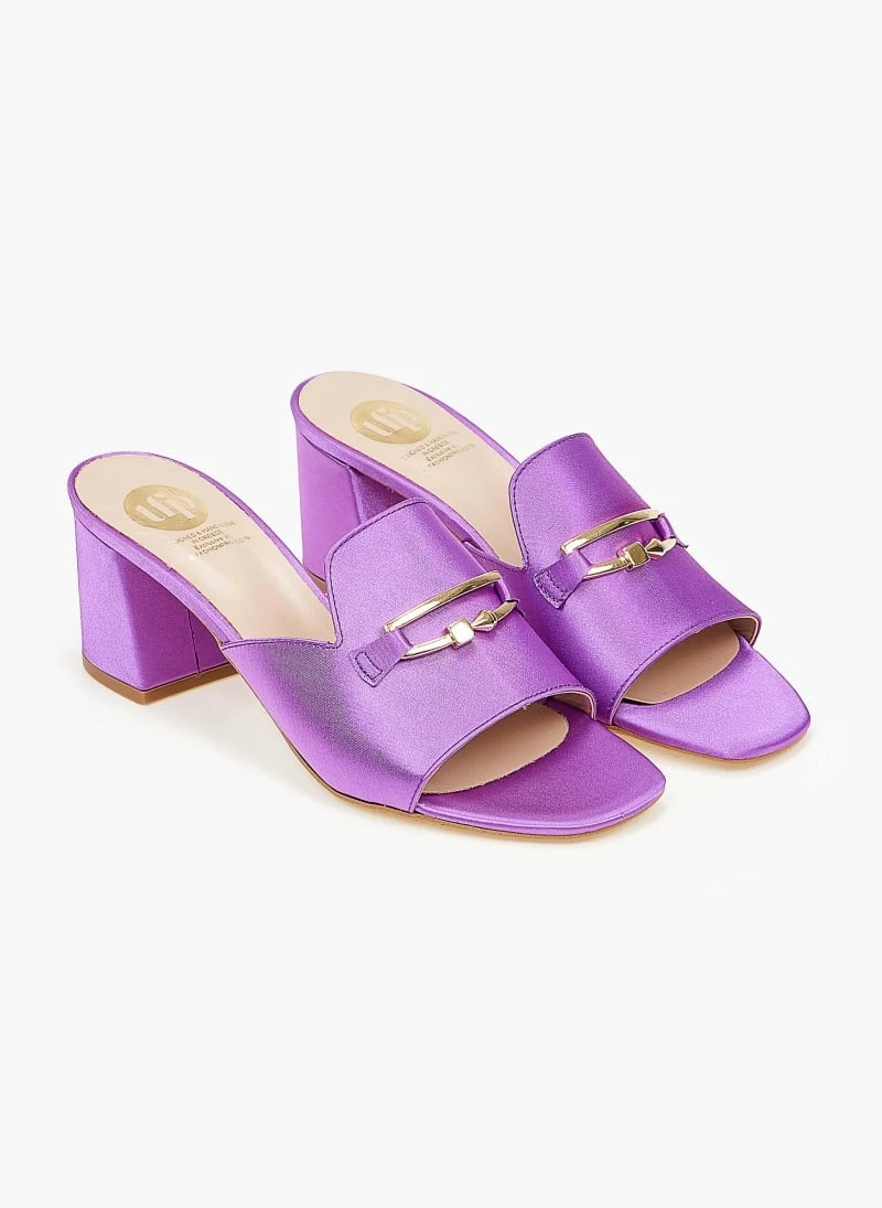 The Fashion Project Mules σατέν σε καρέ γραμμή Tfp - Μωβ - Image 3