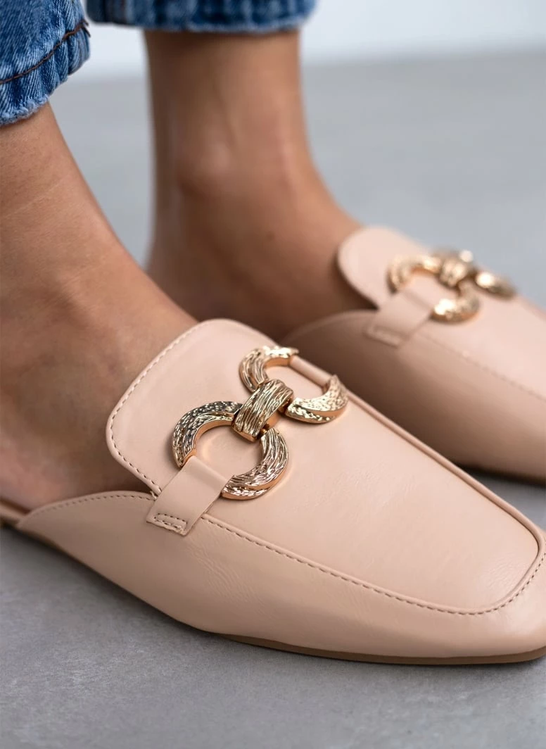 The Fashion Project Mules Flat σε καρέ γραμμή - Πούρο - Image 7