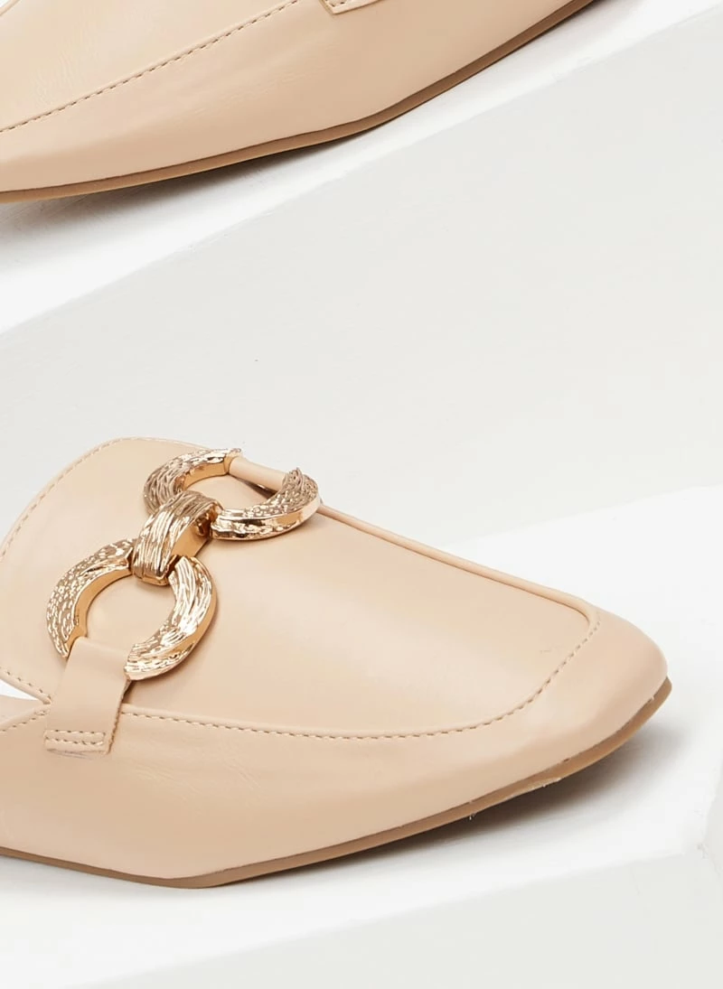 The Fashion Project Mules Flat σε καρέ γραμμή - Πούρο - Image 6