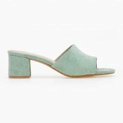 The Fashion Project Mules Suede με φαρδιά φάσα - Βεραμάν