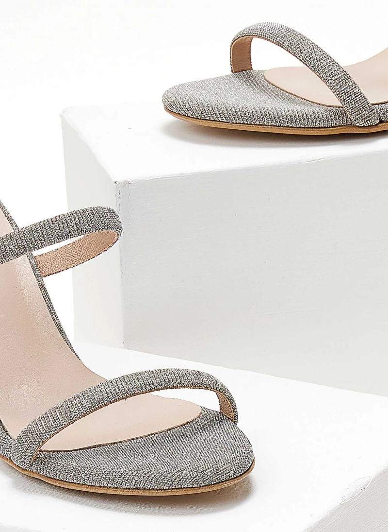 Mules από ύφασμα ιριδίζον Tfp - Ασημί - Image 3