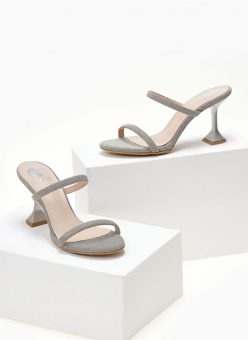 Mules από ύφασμα ιριδίζον Tfp - Ασημί - Image 2
