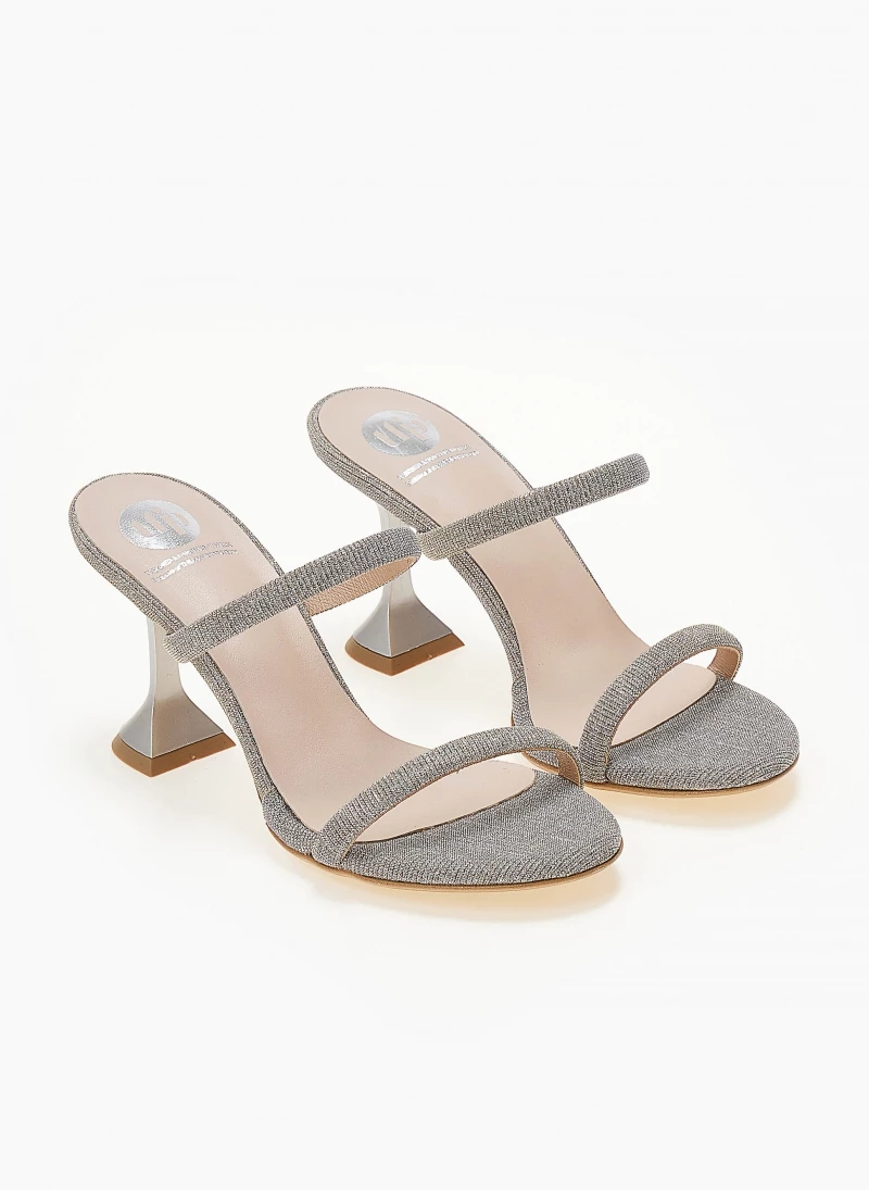 Mules από ύφασμα ιριδίζον Tfp - Ασημί - Image 4