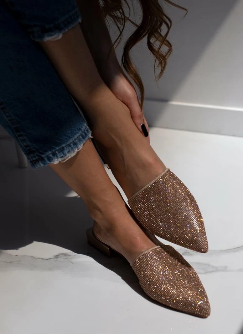 Mules με Strass Tfp - Χαλκός - Image 8