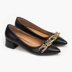 The Fashion Project Γόβες μυτερές με χαμηλό τακούνι - Μαύρο