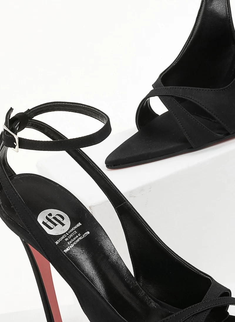 Estil Πέδιλα σατέν μυτερά Tfp - Μαύρο - Image 3