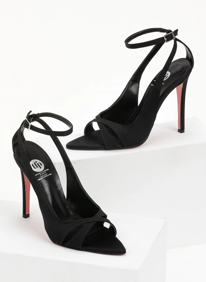 Estil Πέδιλα σατέν μυτερά Tfp - Μαύρο - Image 2