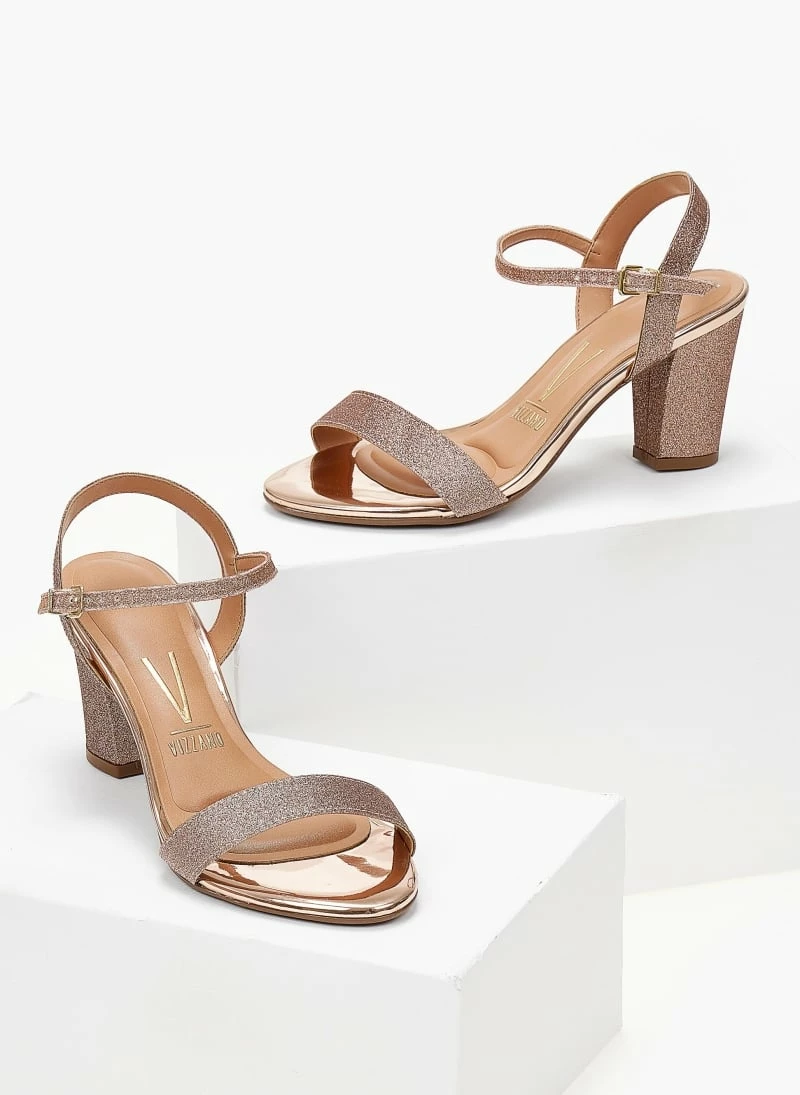 Πέδιλα Glitter με μπαρέτα VIZZANO 6262.474 - Χαλκός - Image 4