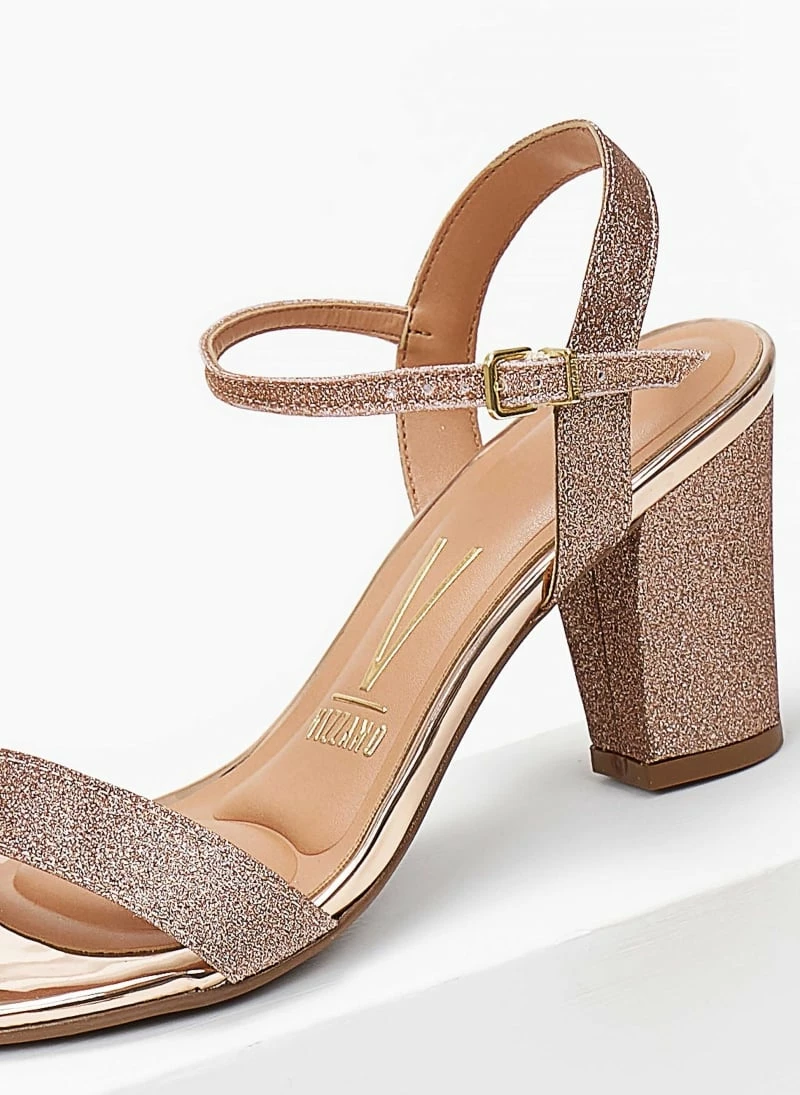 Πέδιλα Glitter με μπαρέτα VIZZANO 6262.474 - Χαλκός - Image 3