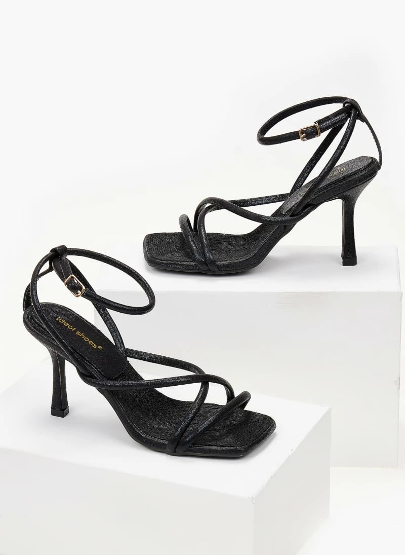 The Fashion Project Πέδιλα Glitter με στρογγυλά λουράκια - Μαύρο - Image 5