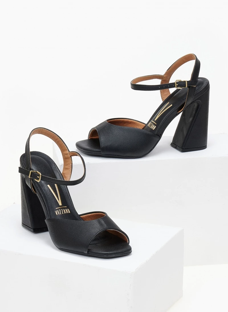 Πέδιλα καρέ με χοντρό τακούνι VIZZANO 6403.303 - Μαύρο - Image 2