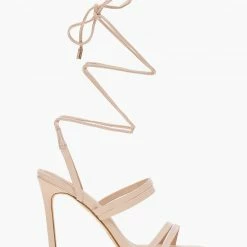 The Fashion Project Πέδιλα Lace Up με λουράκια - Nude